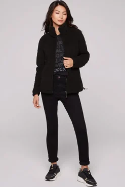 Damen CAMP DAVID & SOCCX Sport-Jacke im Sherpa-Look