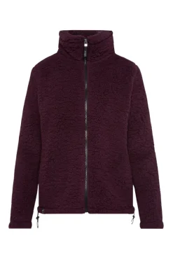 Damen CAMP DAVID & SOCCX Sport-Jacke im Sherpa-Look deep plum