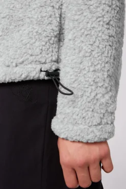 Damen CAMP DAVID & SOCCX Sport-Jacke im Sherpa-Look grey melange