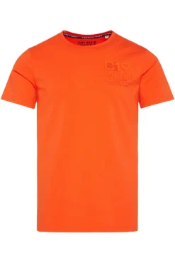 Herren CAMP DAVID & SOCCX Sport-T-Shirt mit Artwork signal orange