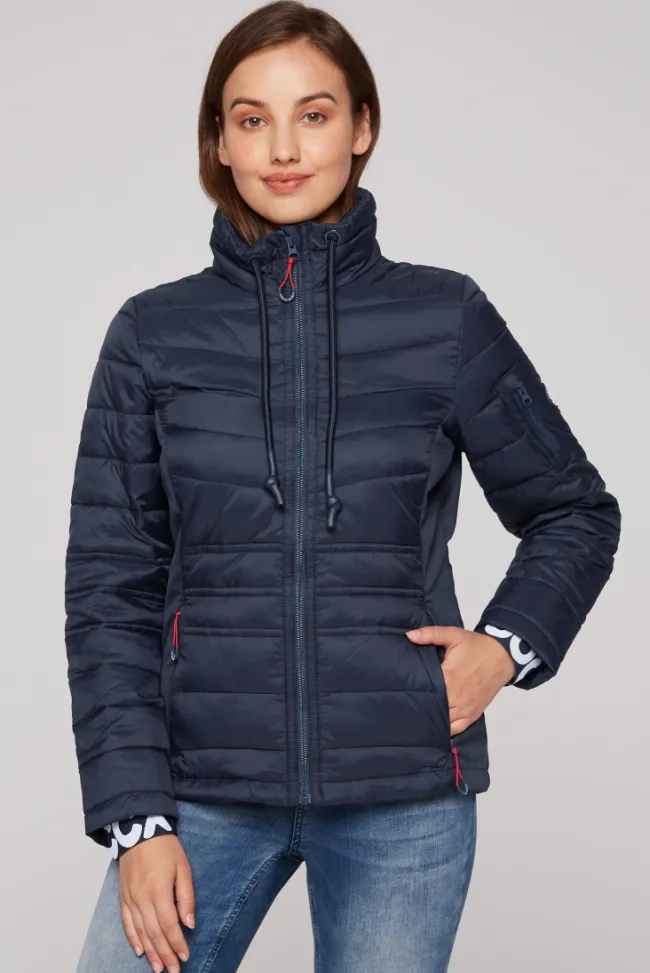 Damen CAMP DAVID & SOCCX Steppjacke im Ski-Design blue navy