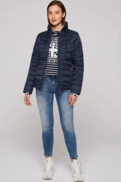 Damen CAMP DAVID & SOCCX Steppjacke im Ski-Design blue navy