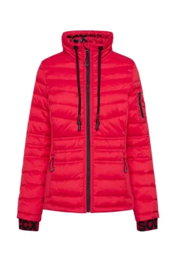 Damen CAMP DAVID & SOCCX Steppjacke im Ski-Design clear red