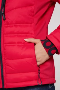 Damen CAMP DAVID & SOCCX Steppjacke im Ski-Design clear red