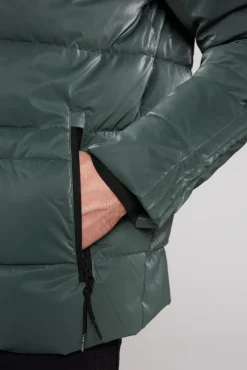 Herren CAMP DAVID & SOCCX Steppjacke mit Coating und Zip-Anhänger khale green
