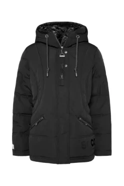 Damen CAMP DAVID & SOCCX Steppjacke mit Kapuzen-Layering