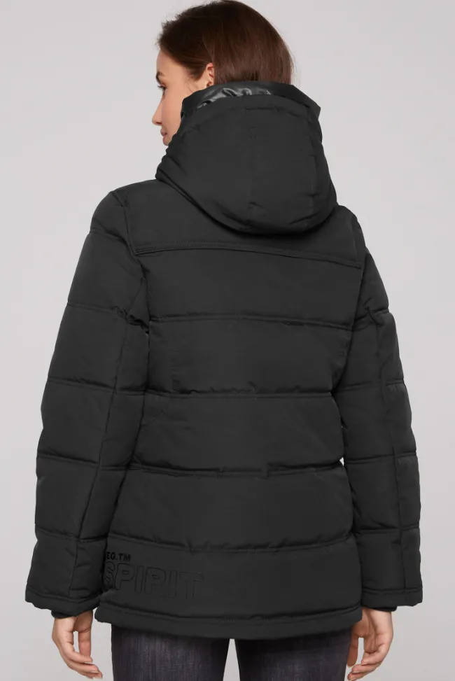 Damen CAMP DAVID & SOCCX Steppjacke mit Kapuzen-Layering
