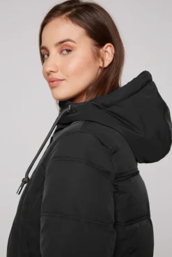 Damen CAMP DAVID & SOCCX Steppjacke mit Kapuzen-Layering