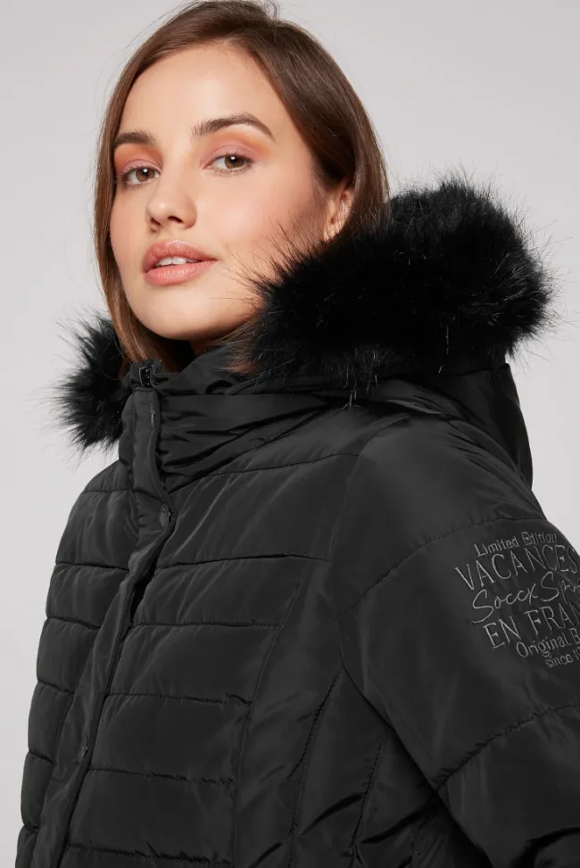 Damen CAMP DAVID & SOCCX Stepp-Parka mit abtrennbarer Kapuze und Kunstfell