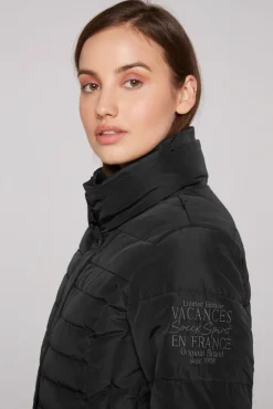 Damen CAMP DAVID & SOCCX Stepp-Parka mit abtrennbarer Kapuze und Kunstfell