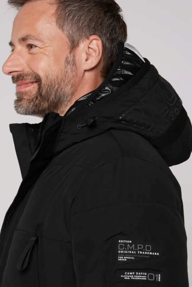 Herren CAMP DAVID & SOCCX Stepp-Parka mit Kapuzen-Layering