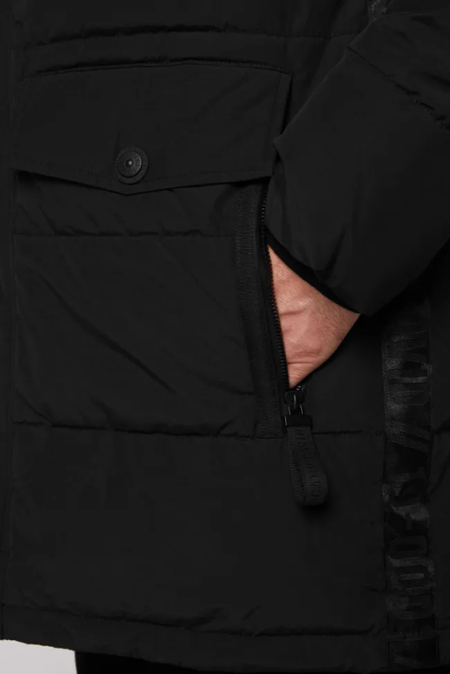Herren CAMP DAVID & SOCCX Stepp-Parka mit Kapuzen-Layering