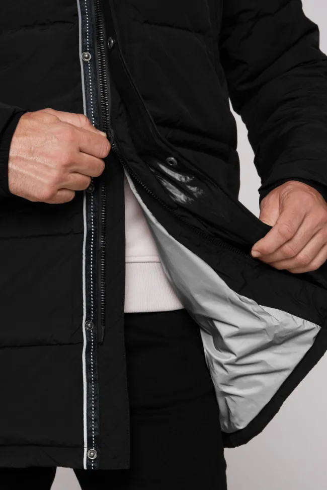 Herren CAMP DAVID & SOCCX Stepp-Parka mit Kapuzen-Layering