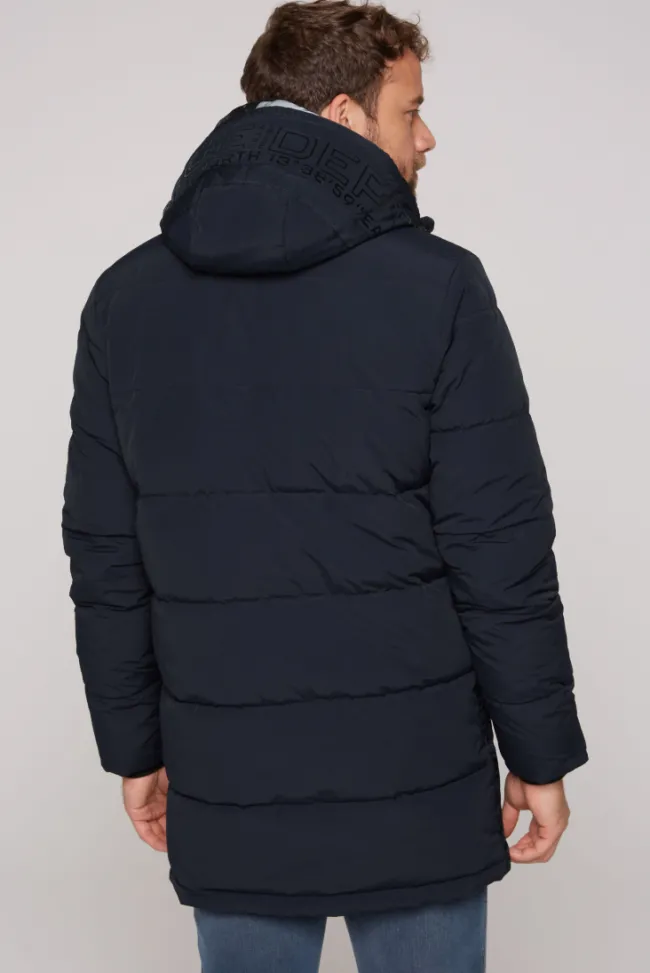 Herren CAMP DAVID & SOCCX Stepp-Parka mit Kapuzen-Layering blue navy