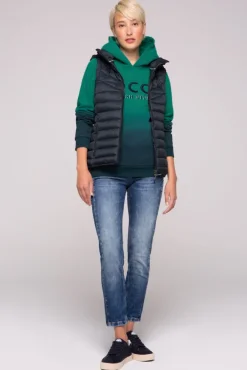 Damen CAMP DAVID & SOCCX Steppweste mit abknöpfbarer Kapuze blue navy