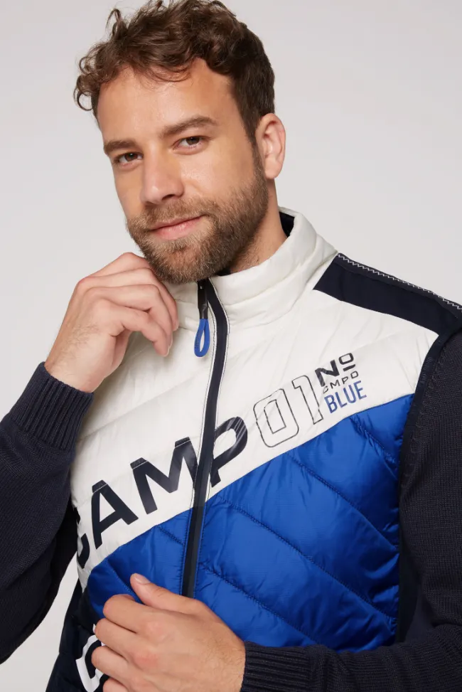 Herren CAMP DAVID & SOCCX Steppweste mit Colour-Blocking