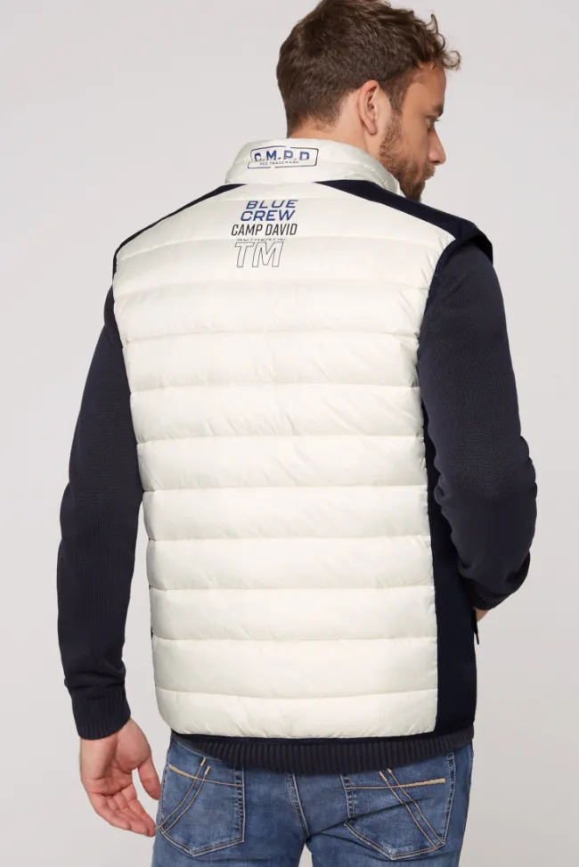 Herren CAMP DAVID & SOCCX Steppweste mit Colour-Blocking