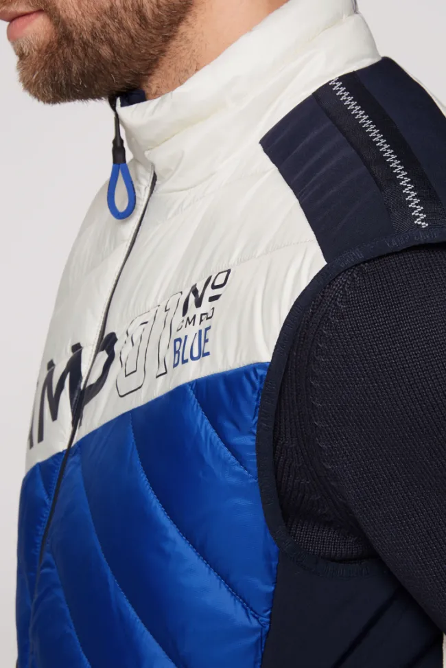Herren CAMP DAVID & SOCCX Steppweste mit Colour-Blocking