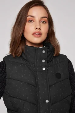 Damen CAMP DAVID & SOCCX Steppweste mit filigranem All Over Print