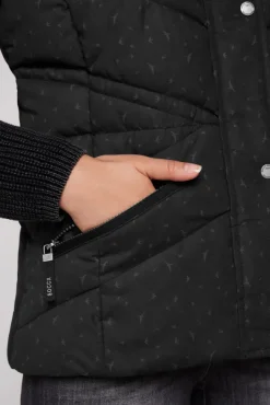 Damen CAMP DAVID & SOCCX Steppweste mit filigranem All Over Print