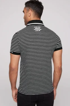 Herren CAMP DAVID & SOCCX Streifen-Polo mit Logo Details