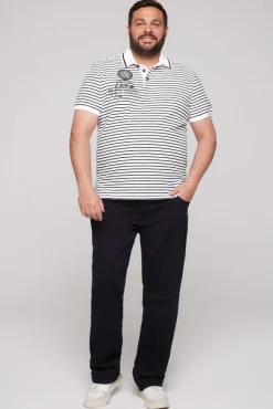 Herren CAMP DAVID & SOCCX Streifen-Polo mit Logo Details