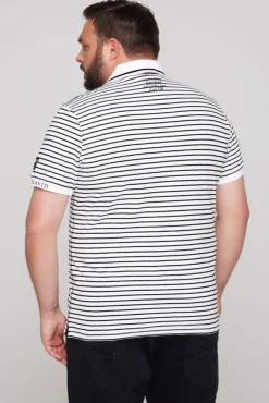 Herren CAMP DAVID & SOCCX Streifen-Polo mit Logo Details