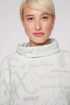 Damen CAMP DAVID & SOCCX Strukturiertes Sweatshirt mit All Over Print