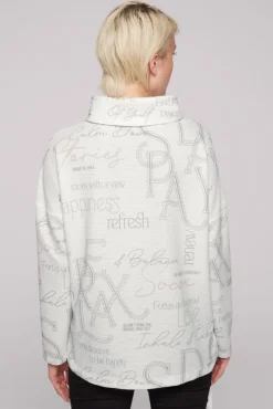 Damen CAMP DAVID & SOCCX Strukturiertes Sweatshirt mit All Over Print