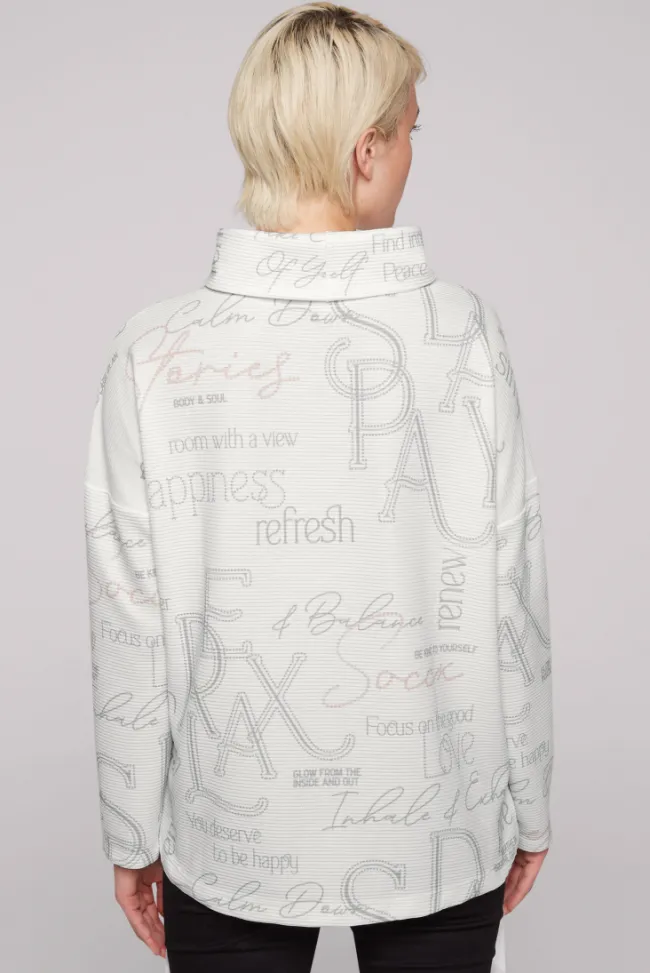 Damen CAMP DAVID & SOCCX Strukturiertes Sweatshirt mit All Over Print