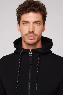Herren CAMP DAVID & SOCCX Sweatjacke aus Interlock mit Kapuze blue navy