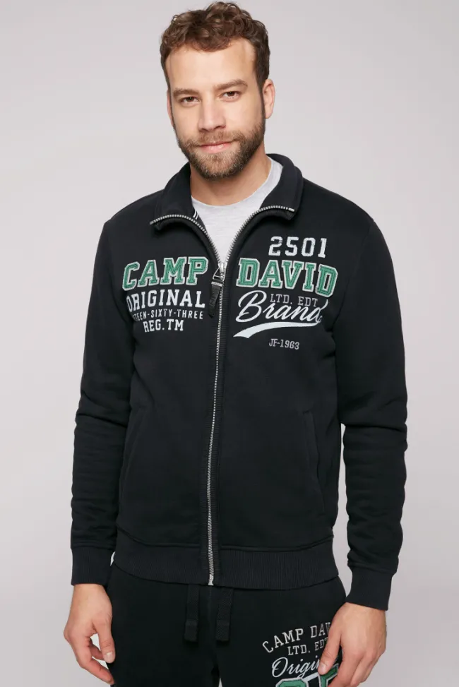 Herren CAMP DAVID & SOCCX Sweatjacke mit Artwork im Retro-Style