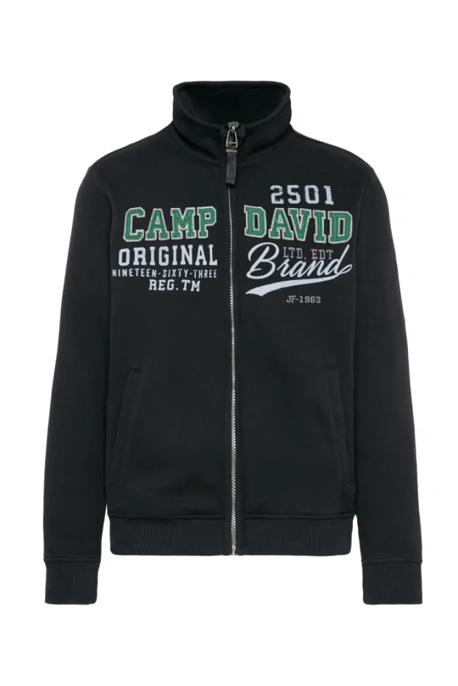 Herren CAMP DAVID & SOCCX Sweatjacke mit Artwork im Retro-Style