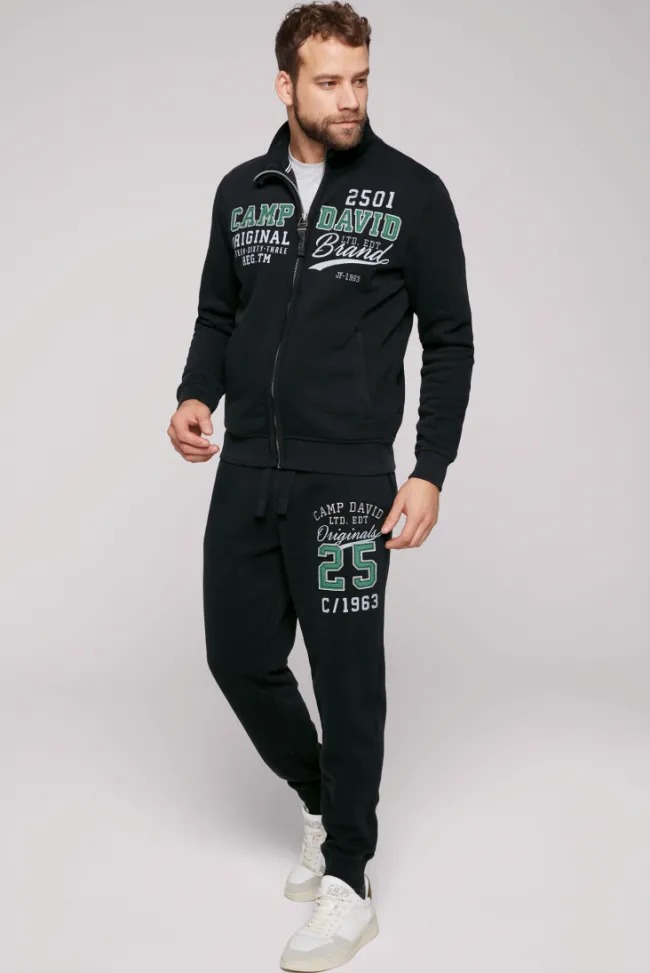 Herren CAMP DAVID & SOCCX Sweatjacke mit Artwork im Retro-Style