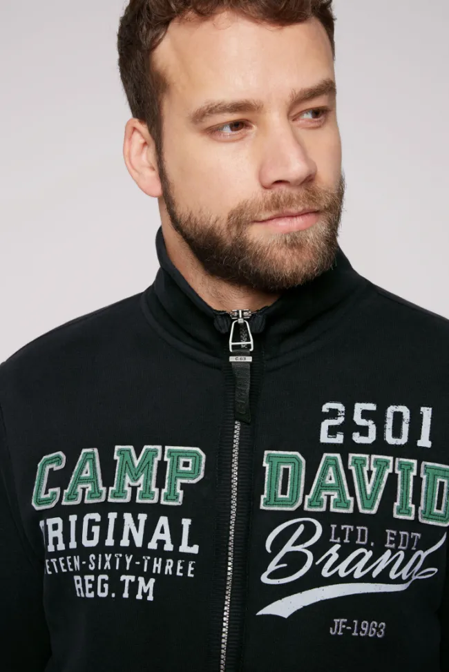 Herren CAMP DAVID & SOCCX Sweatjacke mit Artwork im Retro-Style