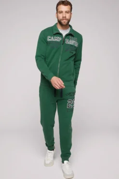 Herren CAMP DAVID & SOCCX Sweatjacke mit Artwork im Retro-Style raw green