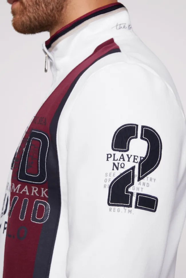 Herren CAMP DAVID & SOCCX Sweatjacke mit Color-Blocking und Artworks