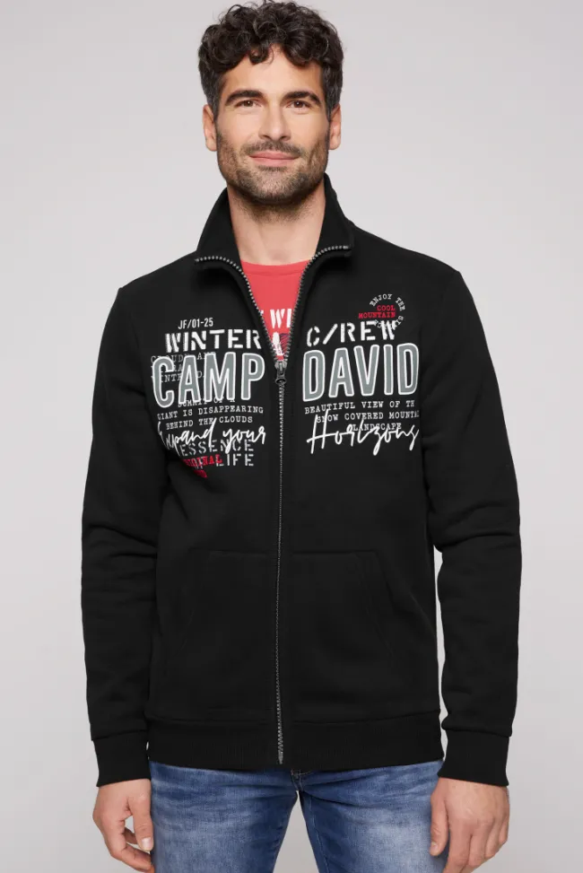 Herren CAMP DAVID & SOCCX Sweatjacke mit Logo Artwork