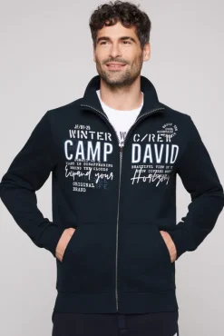 Herren CAMP DAVID & SOCCX Sweatjacke mit Logo Artwork blue navy