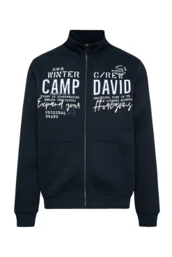 Herren CAMP DAVID & SOCCX Sweatjacke mit Logo Artwork blue navy