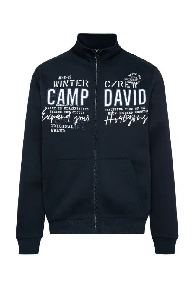 Herren CAMP DAVID & SOCCX Sweatjacke mit Logo Artwork blue navy