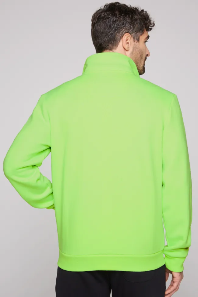 Herren CAMP DAVID & SOCCX Sweatjacke mit Logo Artwork neon green