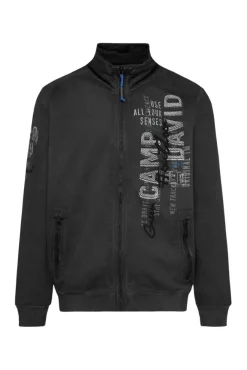 Herren CAMP DAVID & SOCCX Sweatjacke Oil Dyed mit Logo Artworks