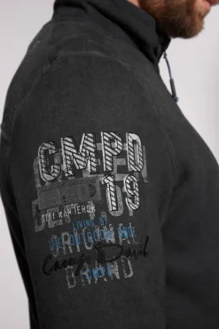 Herren CAMP DAVID & SOCCX Sweatjacke Oil Dyed mit Logo Artworks