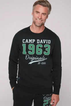 Herren CAMP DAVID & SOCCX Sweatshirt mit Artwork im Retro-Style
