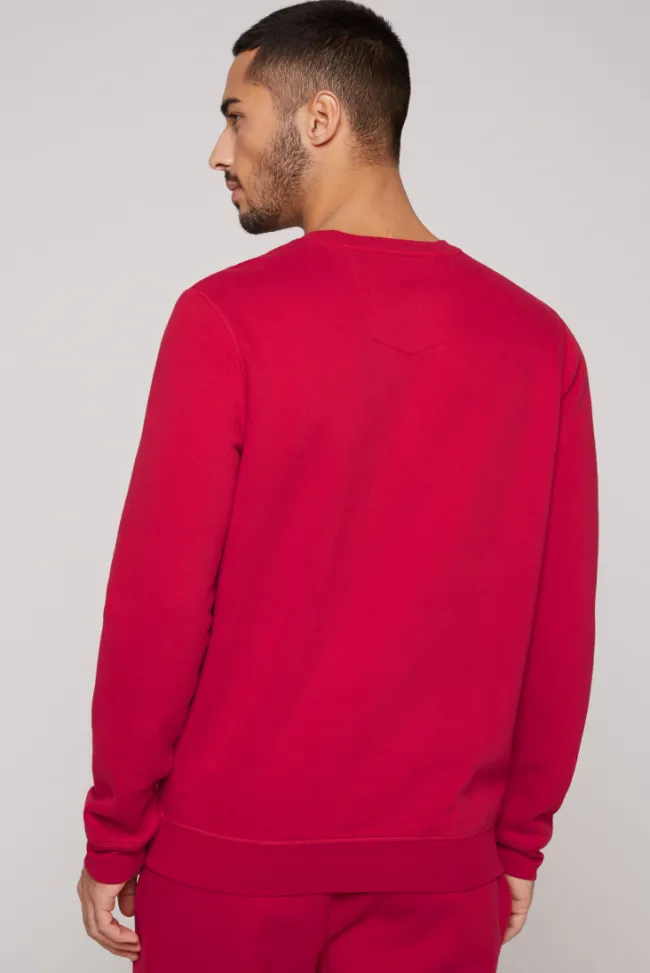 Herren CAMP DAVID & SOCCX Sweatshirt mit Artwork im Retro-Style royal red