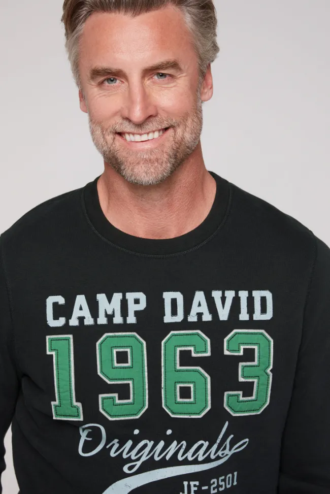 Herren CAMP DAVID & SOCCX Sweatshirt mit Artwork im Retro-Style