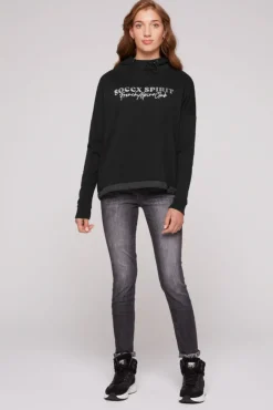 Damen CAMP DAVID & SOCCX Sweatshirt mit Kapuze und Print Artwork