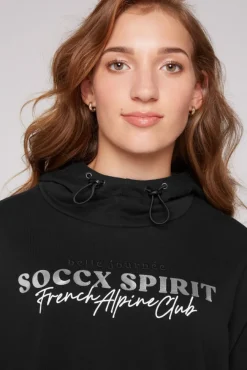 Damen CAMP DAVID & SOCCX Sweatshirt mit Kapuze und Print Artwork