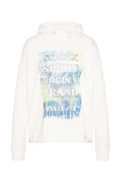 Damen CAMP DAVID & SOCCX Sweatshirt mit Kapuze und Print Artwork